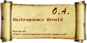 Osztrogonacz Arnold névjegykártya